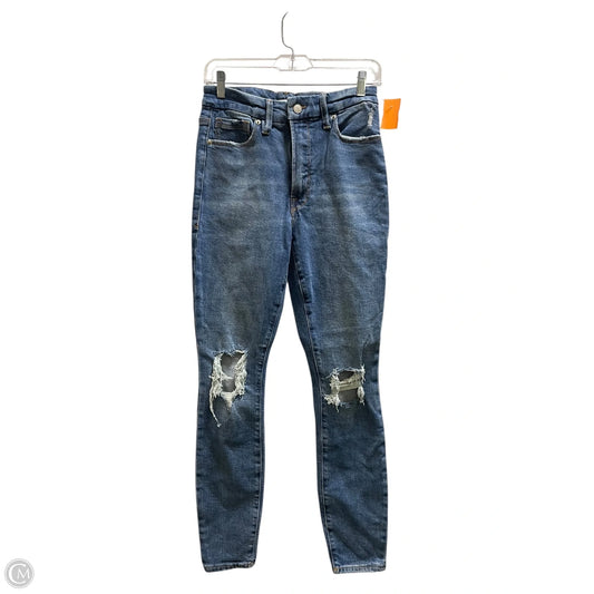Jeans Skinny By Good American In Blue Denim, Size: 6