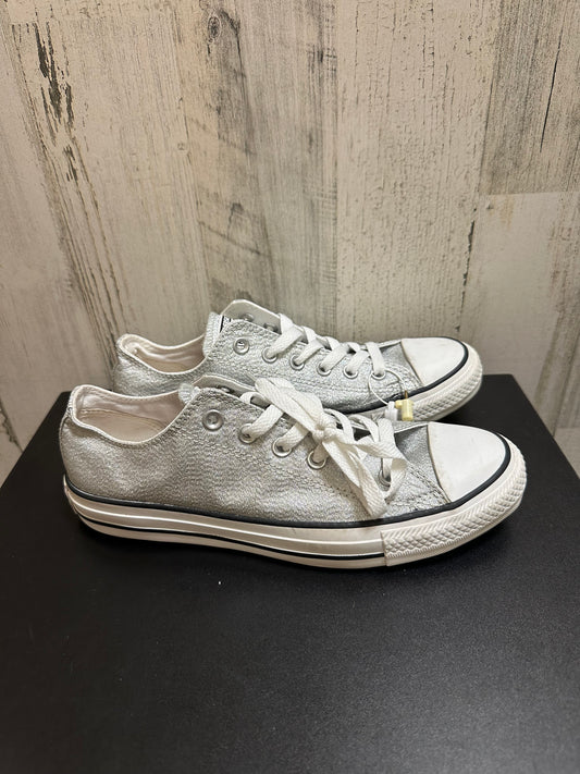 Silver Shoes Sneakers Converse, Size 8