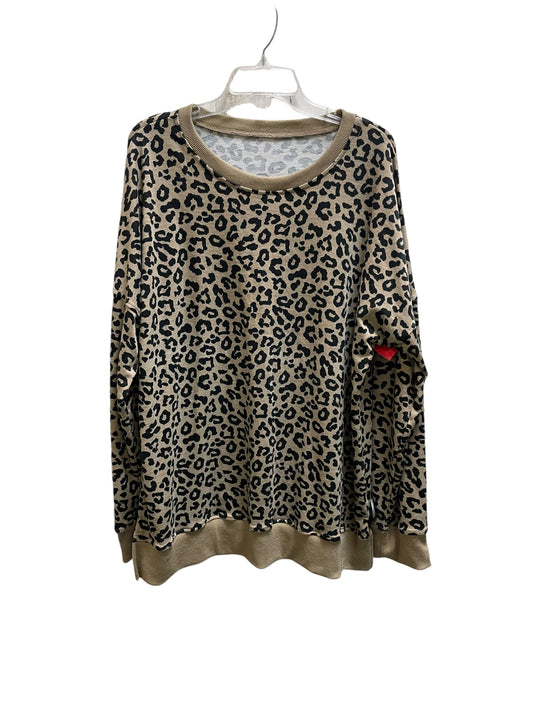 Top Long Sleeve By Clothes Mentor In Animal Print, Size: 2x