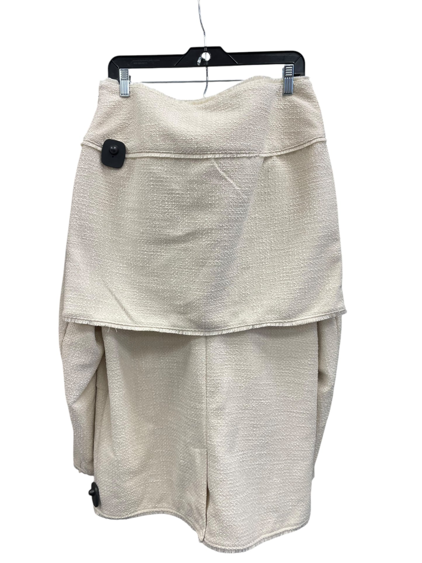 Skirt Suit 2pc By Clothes Mentor In Cream, Size: L