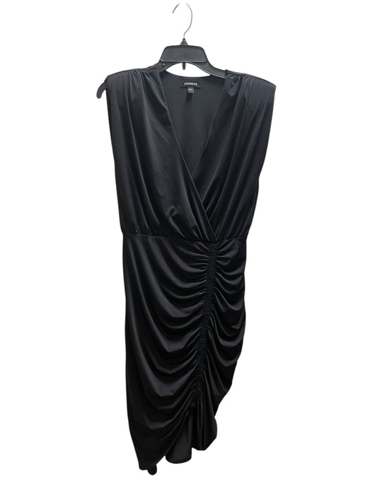 Dress Party Midi By Express In Black, Size: S