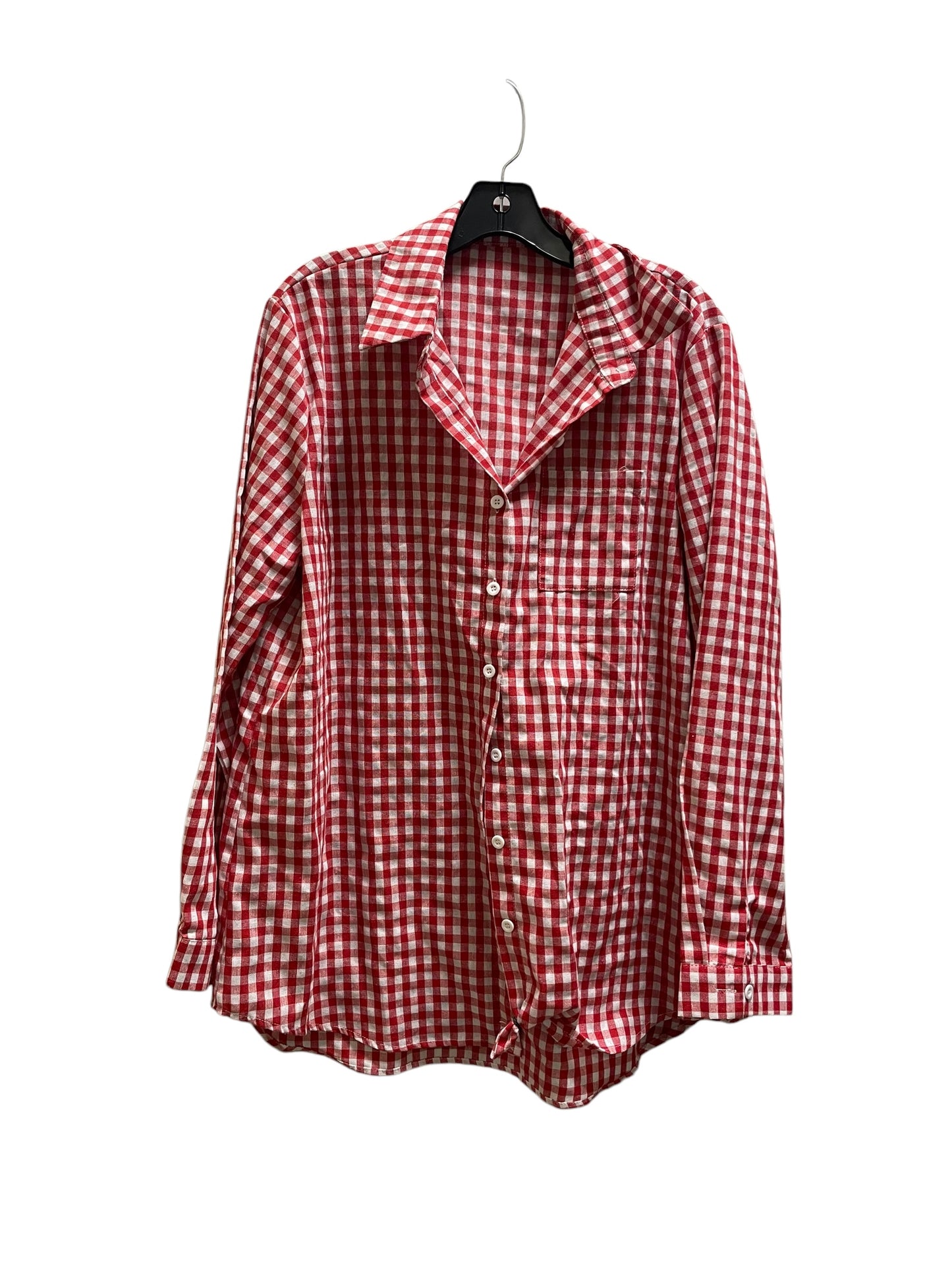 Top Long Sleeve By Clothes Mentor In Red, Size: M