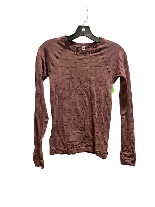 Athletic Top Long Sleeve Crewneck By Athleta In Brown, Size: Xs