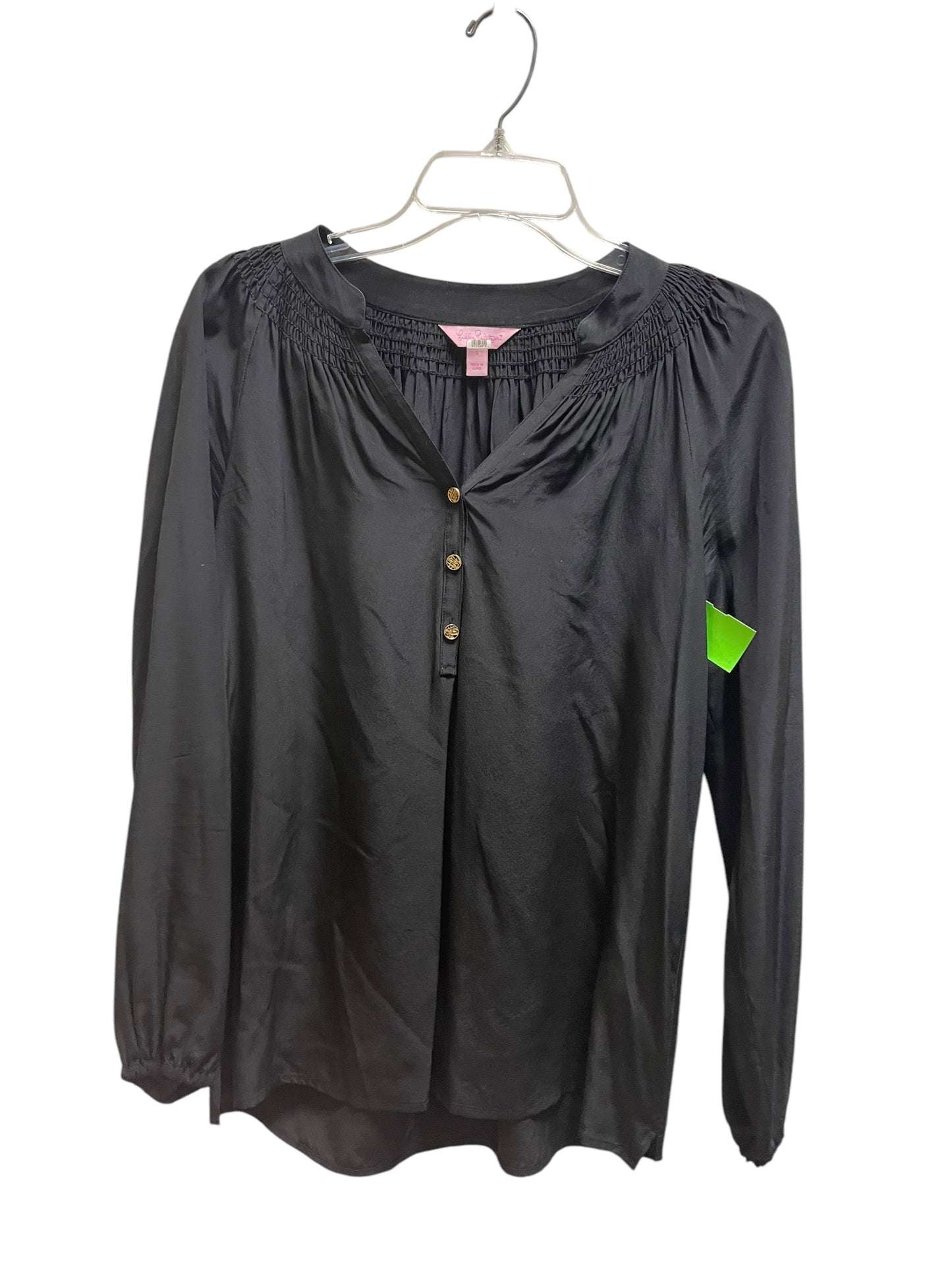 Top Long Sleeve By Lilly Pulitzer In Black, Size: S