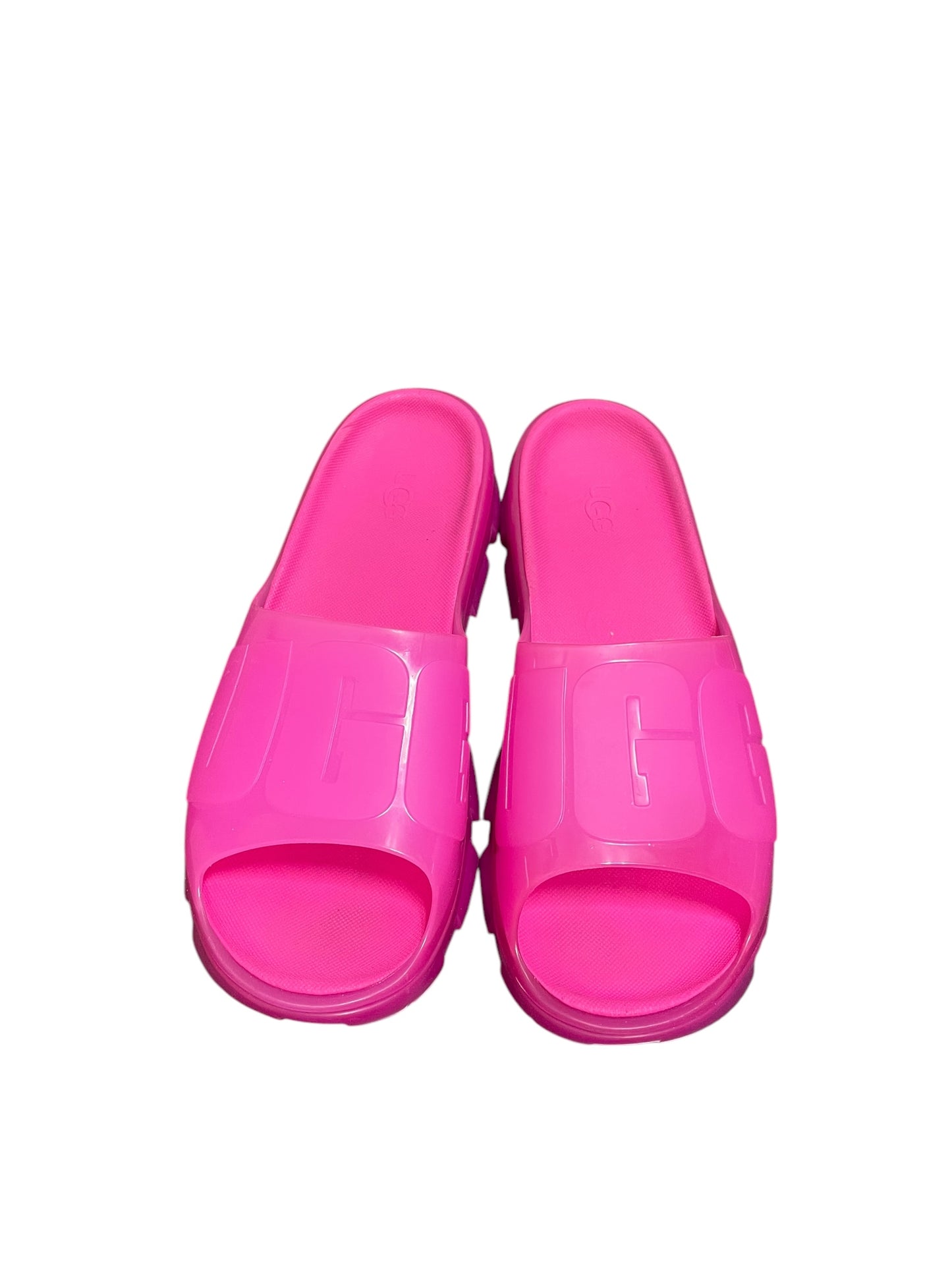 Sandals Designer By Ugg In Pink, Size: 10