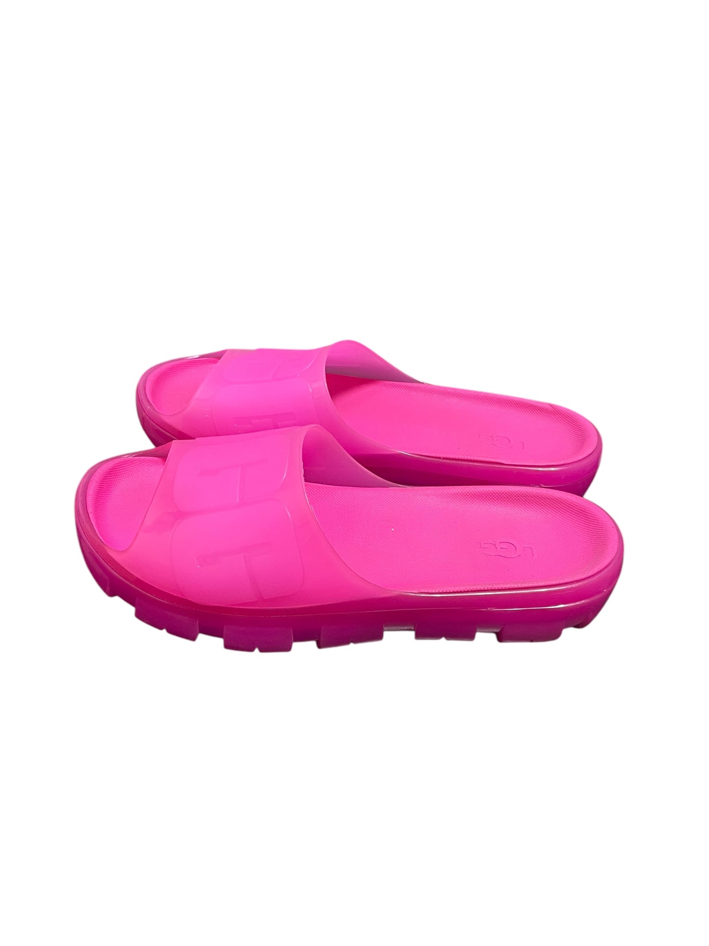 Sandals Designer By Ugg In Pink, Size: 10