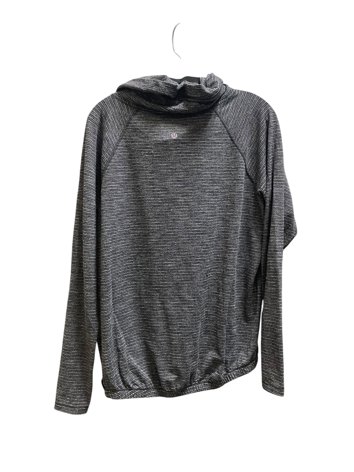 Athletic Top Long Sleeve Collar By Lululemon In Grey, Size: 6