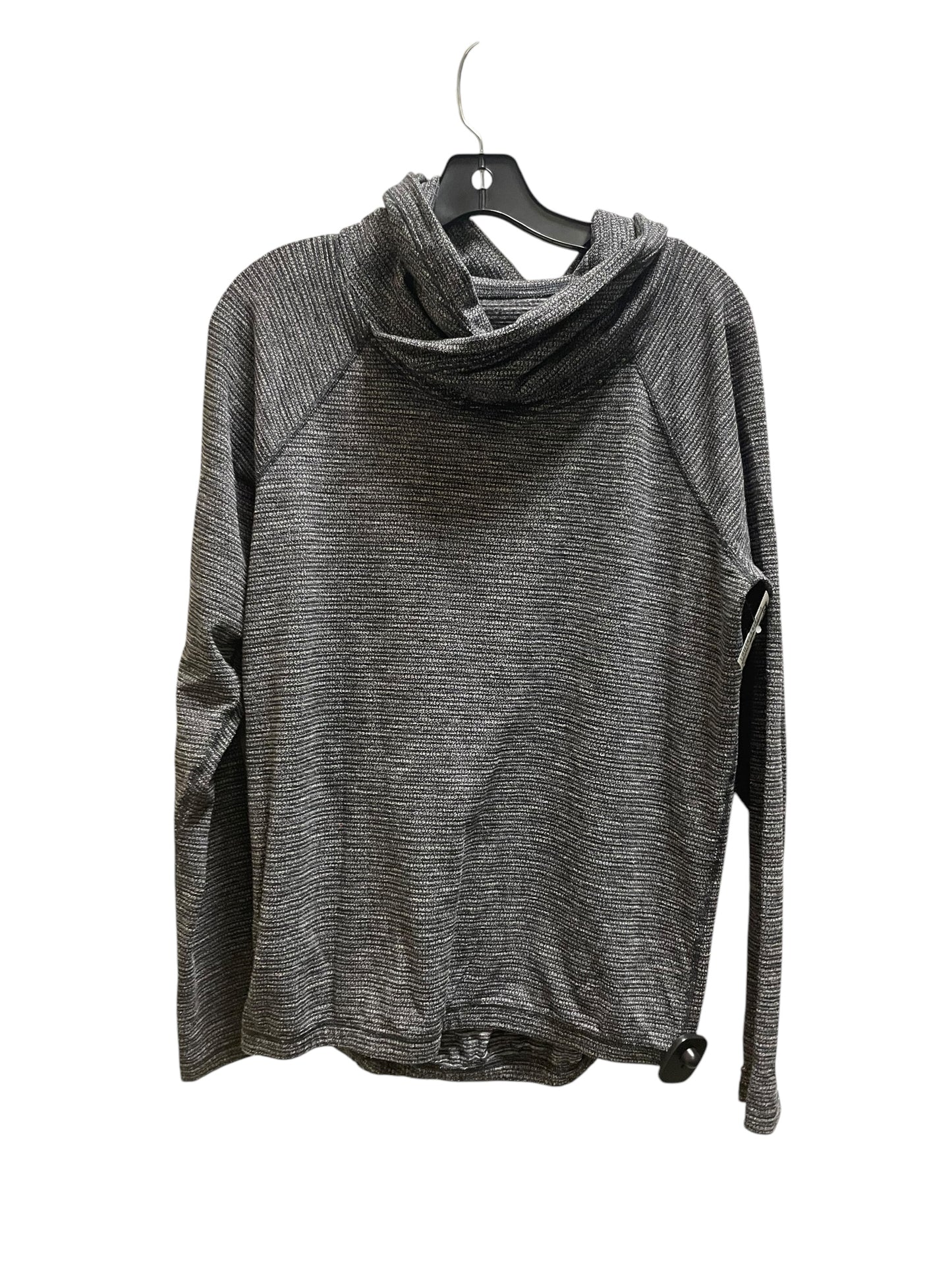 Athletic Top Long Sleeve Collar By Lululemon In Grey, Size: 6