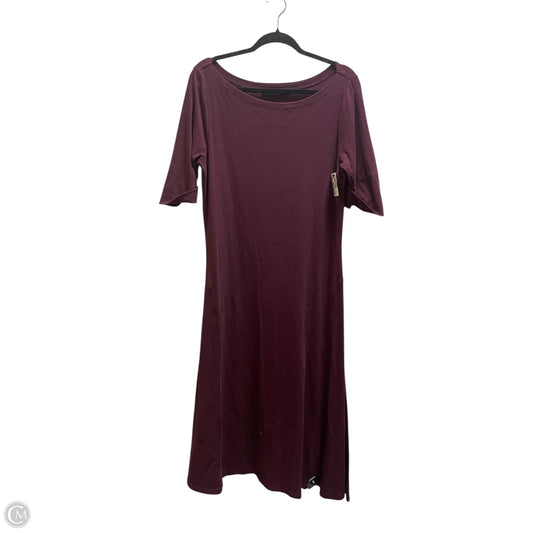 Dress Casual Maxi By Lauren By Ralph Lauren In Maroon, Size: Xl
