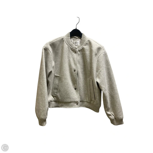 Jacket Fleece By Clothes Mentor In Cream, Size: M