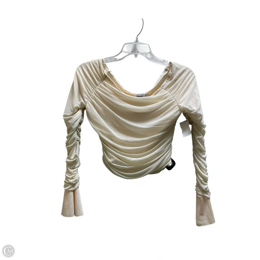 Top Long Sleeve By Clothes Mentor In Tan, Size: S