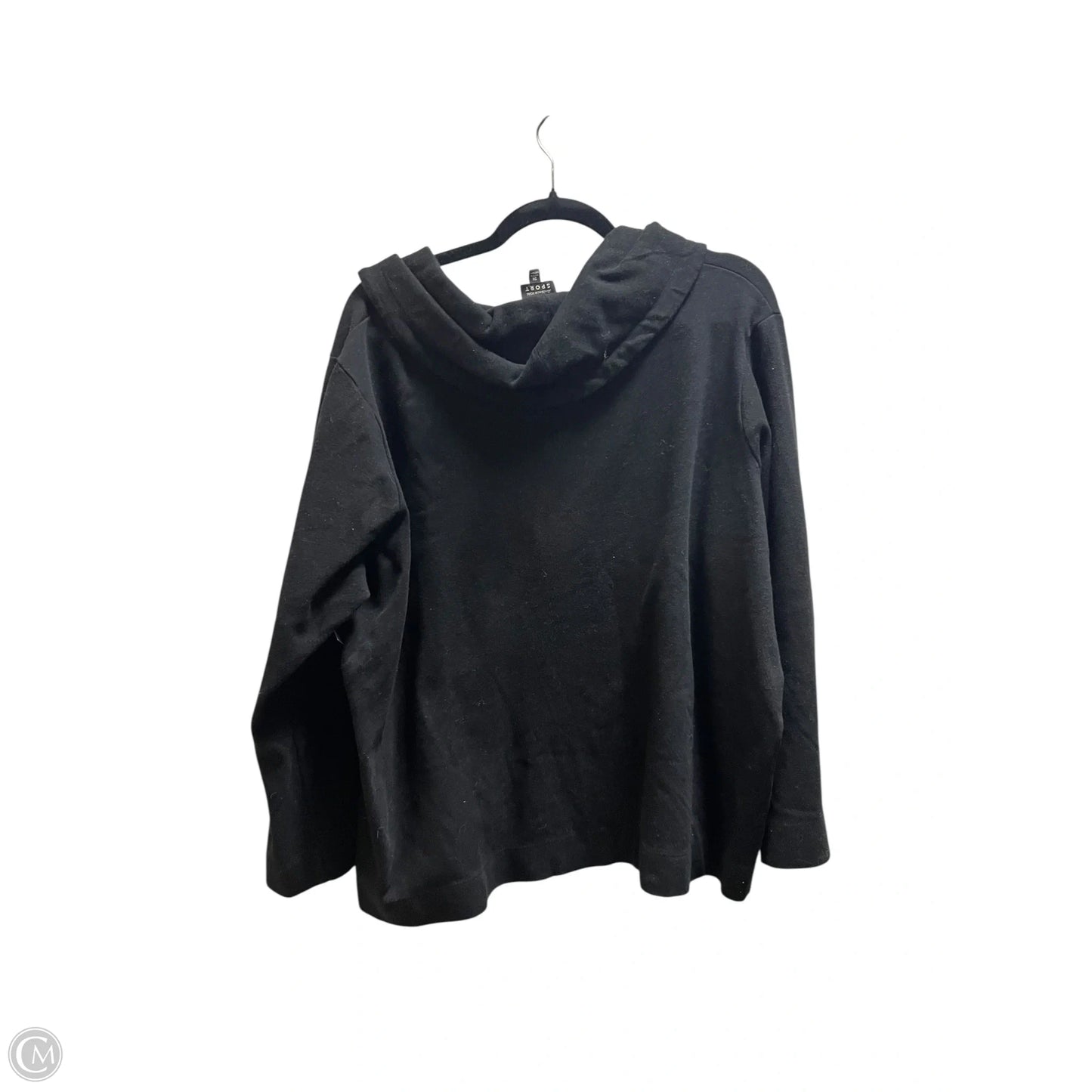 Sweatshirt Collar By Jones New York In Black, Size: 3x