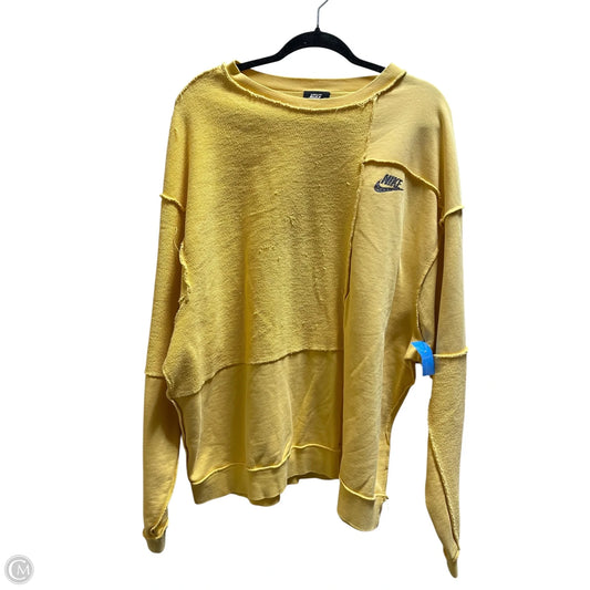 Sweatshirt Crewneck By Nike Apparel In Yellow, Size: Xl