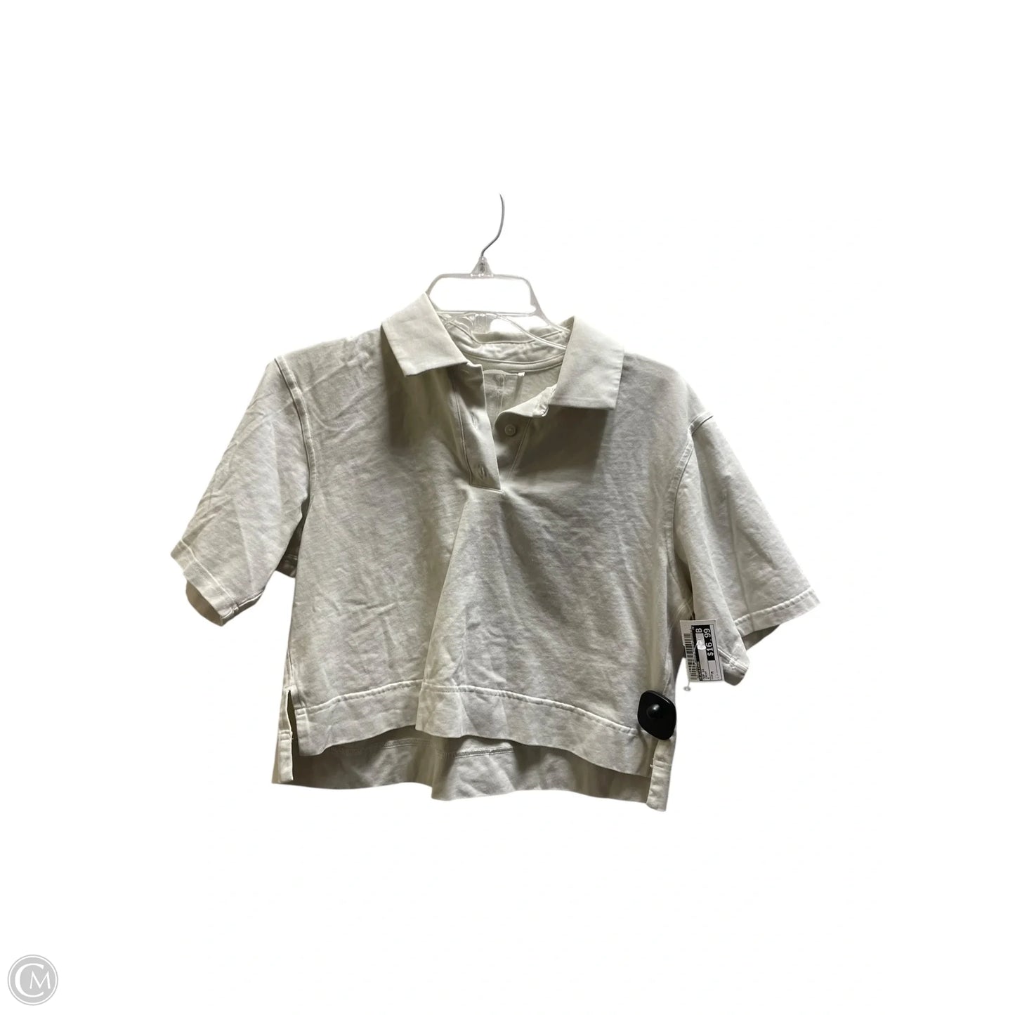 Top Short Sleeve By Lululemon In Cream, Size: M