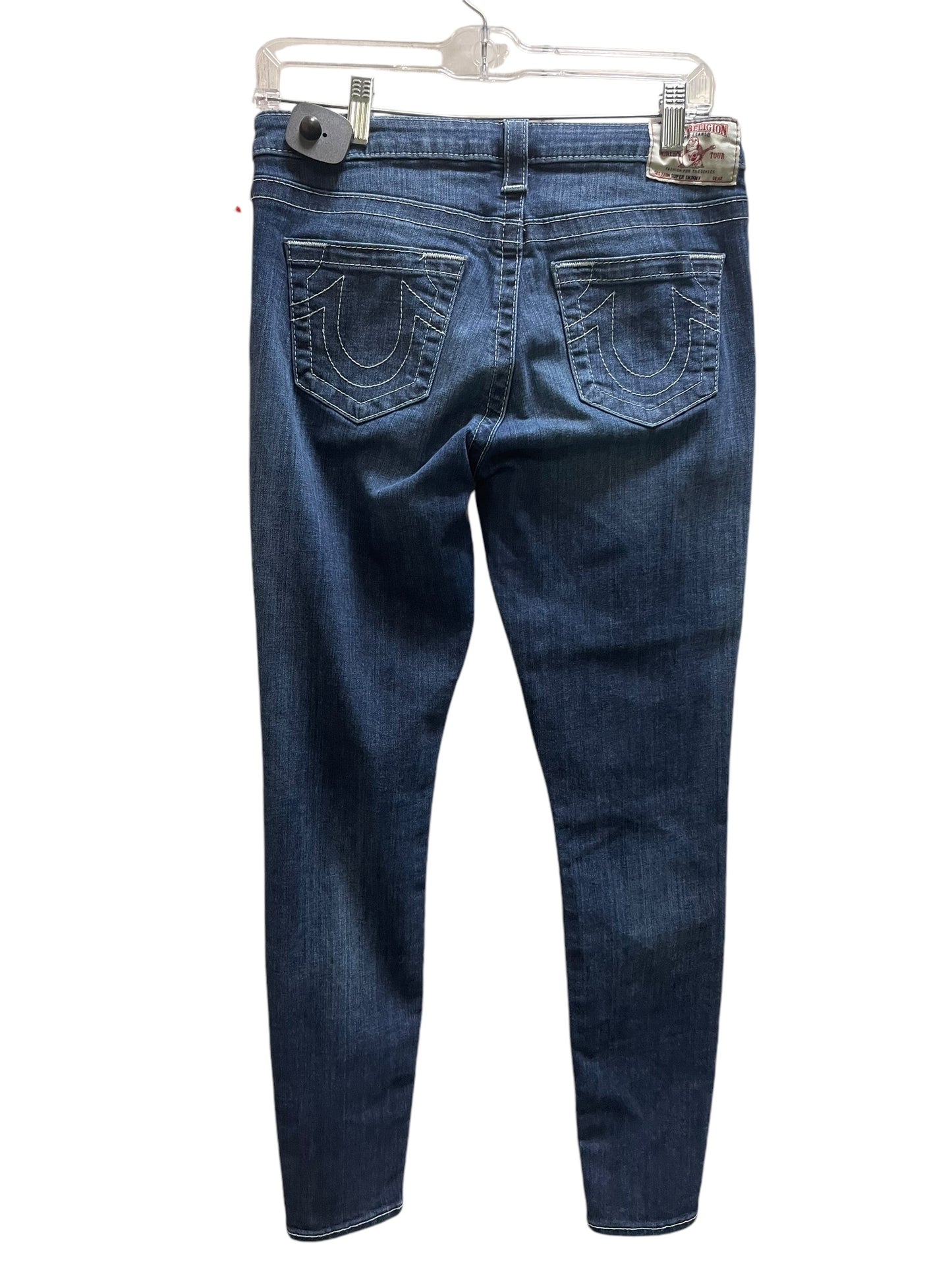 Jeans Skinny By True Religion In Blue Denim, Size: 6