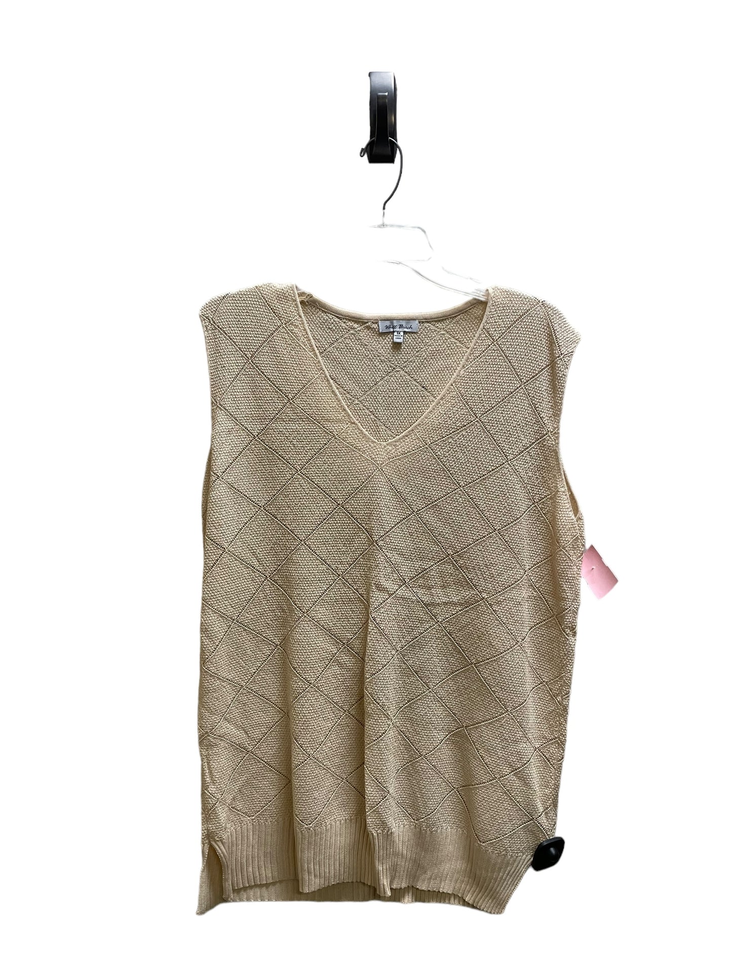 Top Sleeveless By White Birch In Tan, Size: 1x