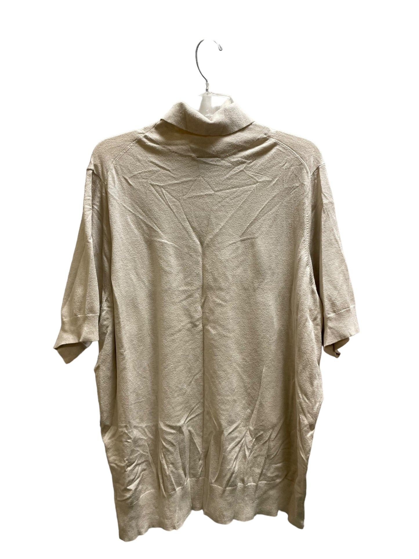 Sweater Short Sleeve By Torrid In Tan, Size: 4x