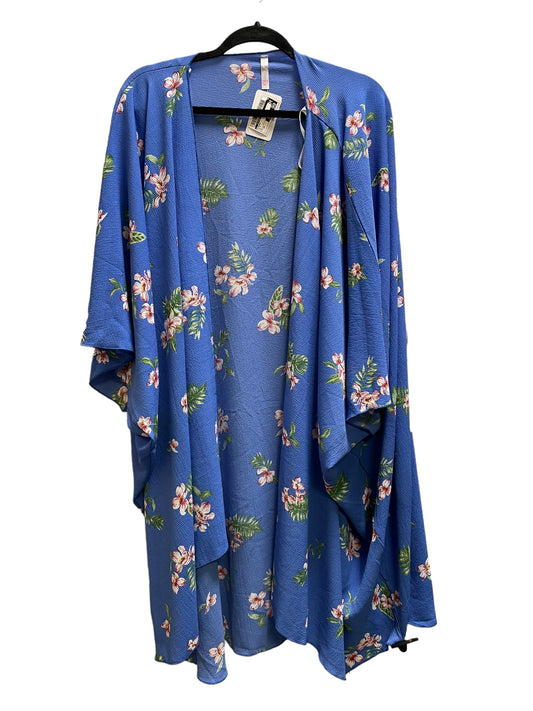 Kimono By Clothes Mentor In Blue, Size: 2x