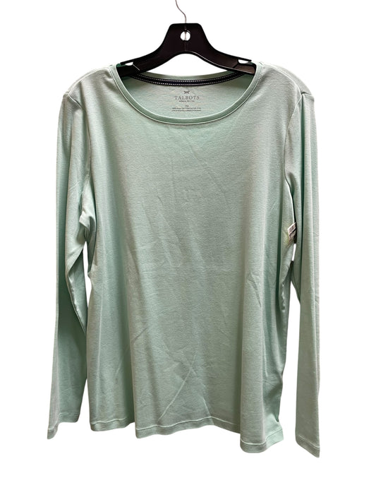 Top Long Sleeve Basic By Talbots In Teal, Size: 1x