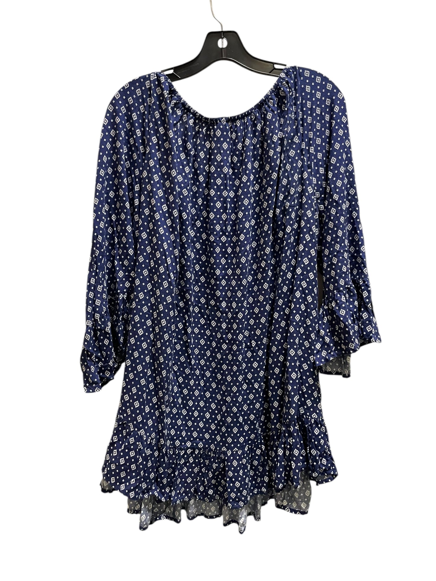 Top Long Sleeve By Terra & Sky In Navy, Size: 2x