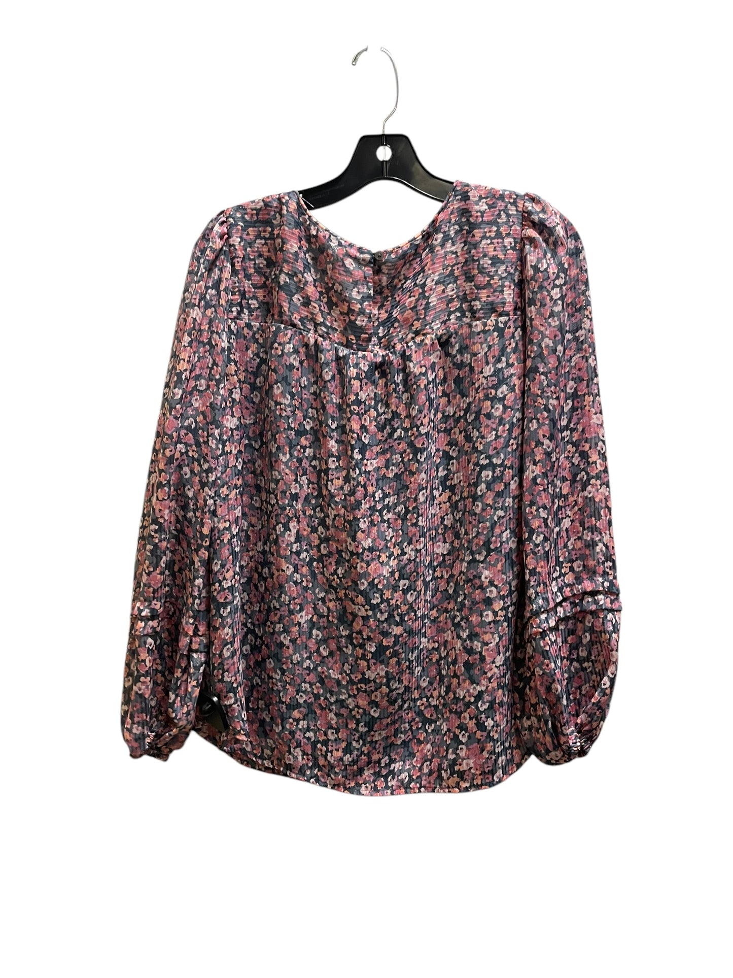 Top Long Sleeve By Loft In Floral Print, Size: M