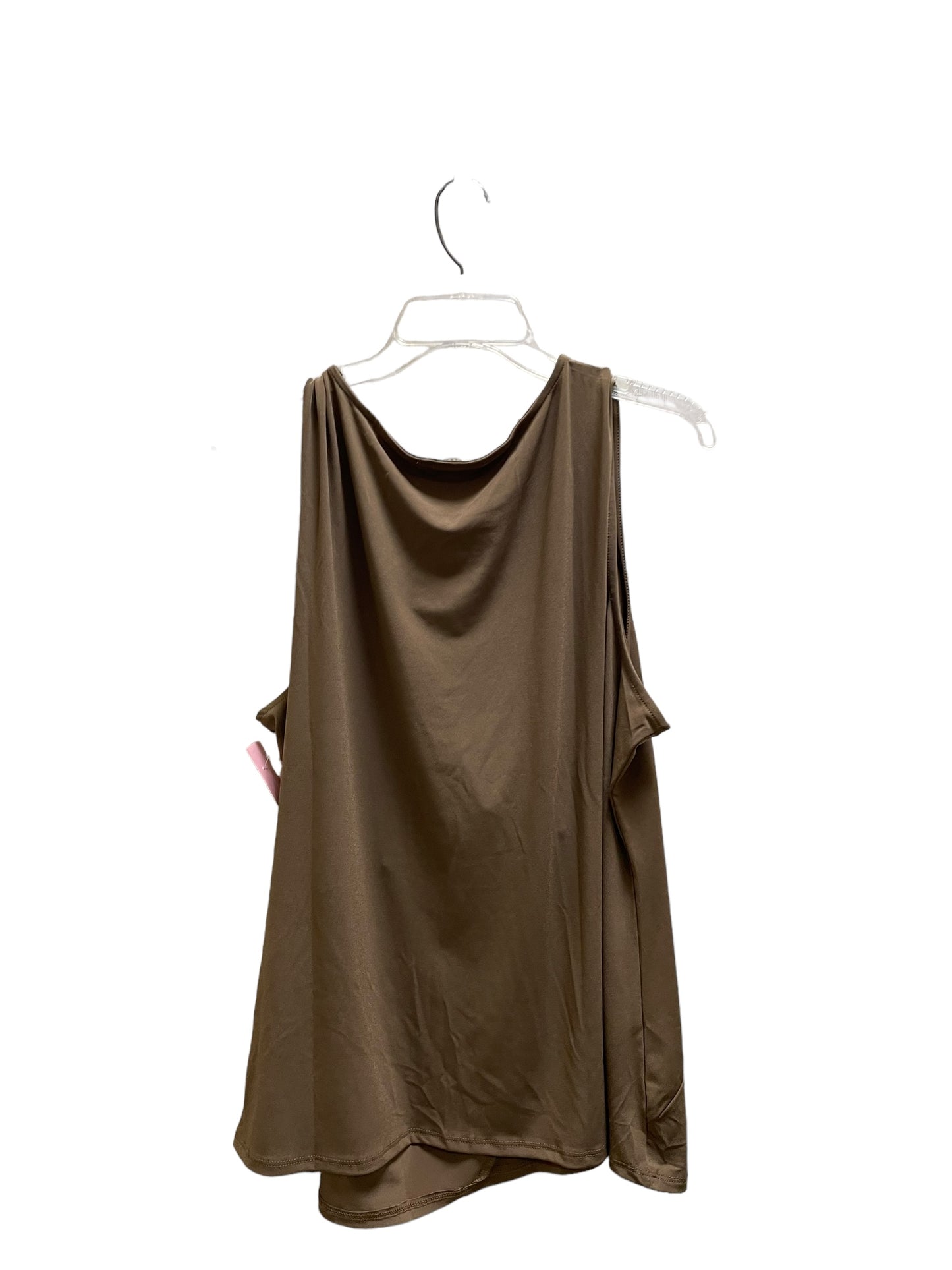 Top Sleeveless By Zenana Outfitters In Brown, Size: 3x