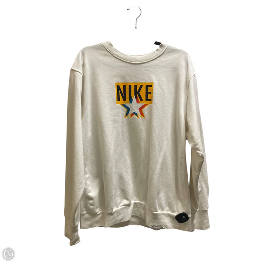 Sweatshirt Crewneck By Nike In White, Size: L