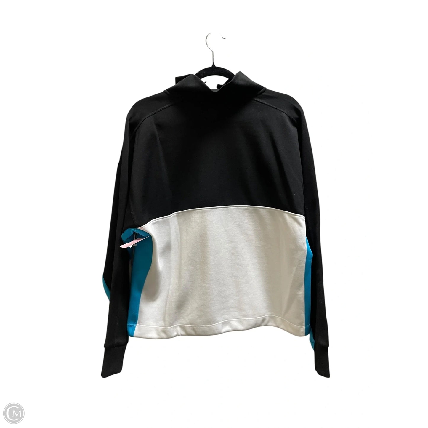 Athletic Jacket By Dkny In Black & Blue, Size: M