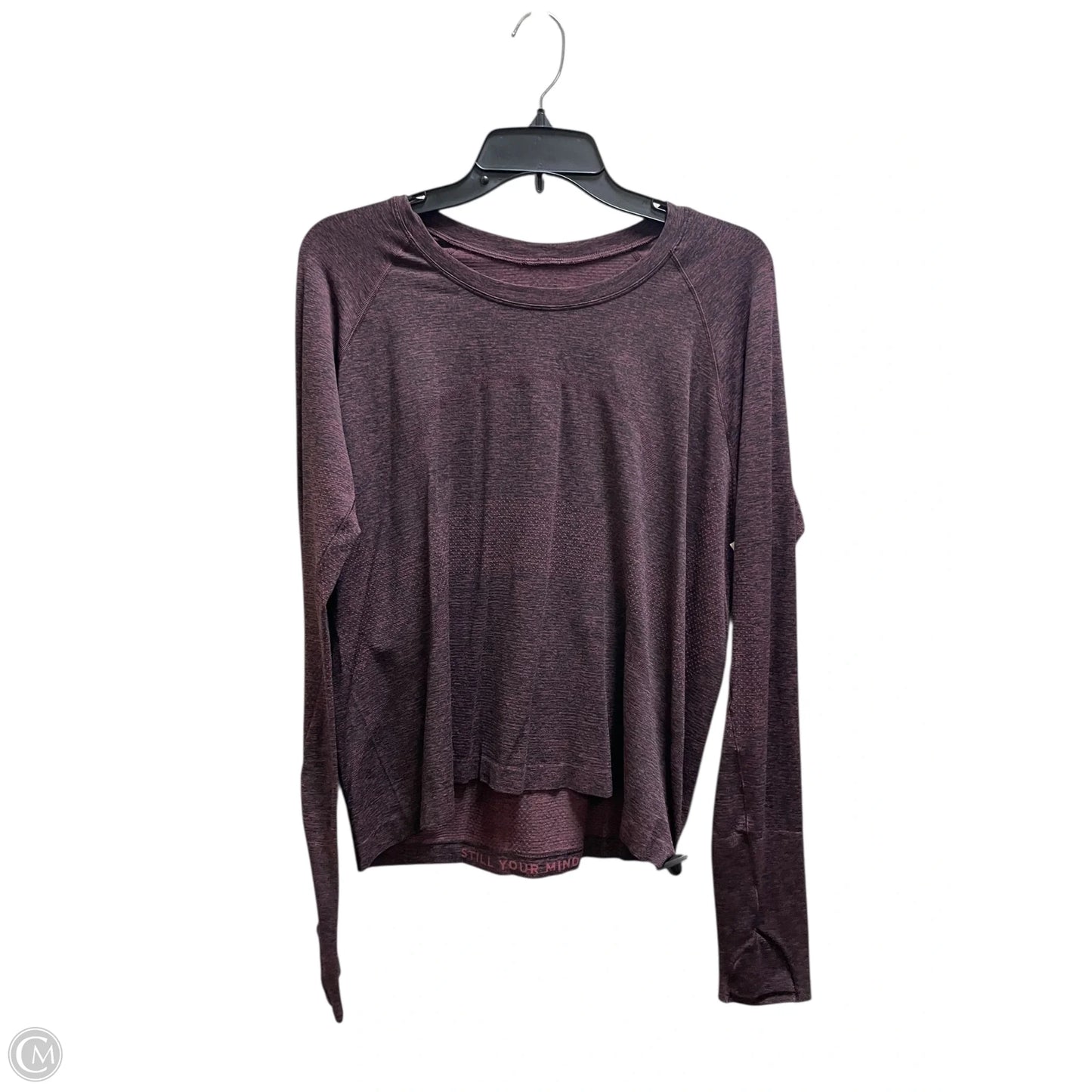 Athletic Top Long Sleeve Crewneck By Lululemon In Red, Size: 14