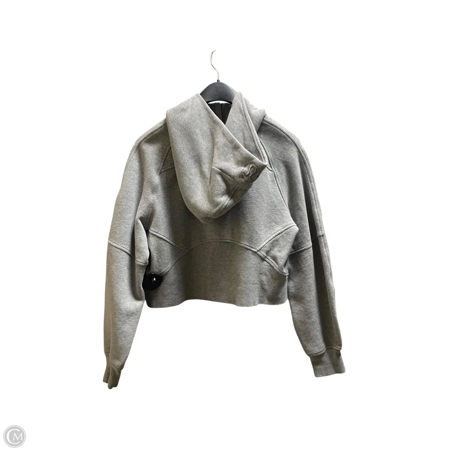 Athletic Sweatshirt Hoodie By Lululemon In Grey, Size: Xs