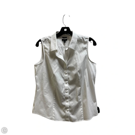 Top Sleeveless By Talbots In White, Size: M