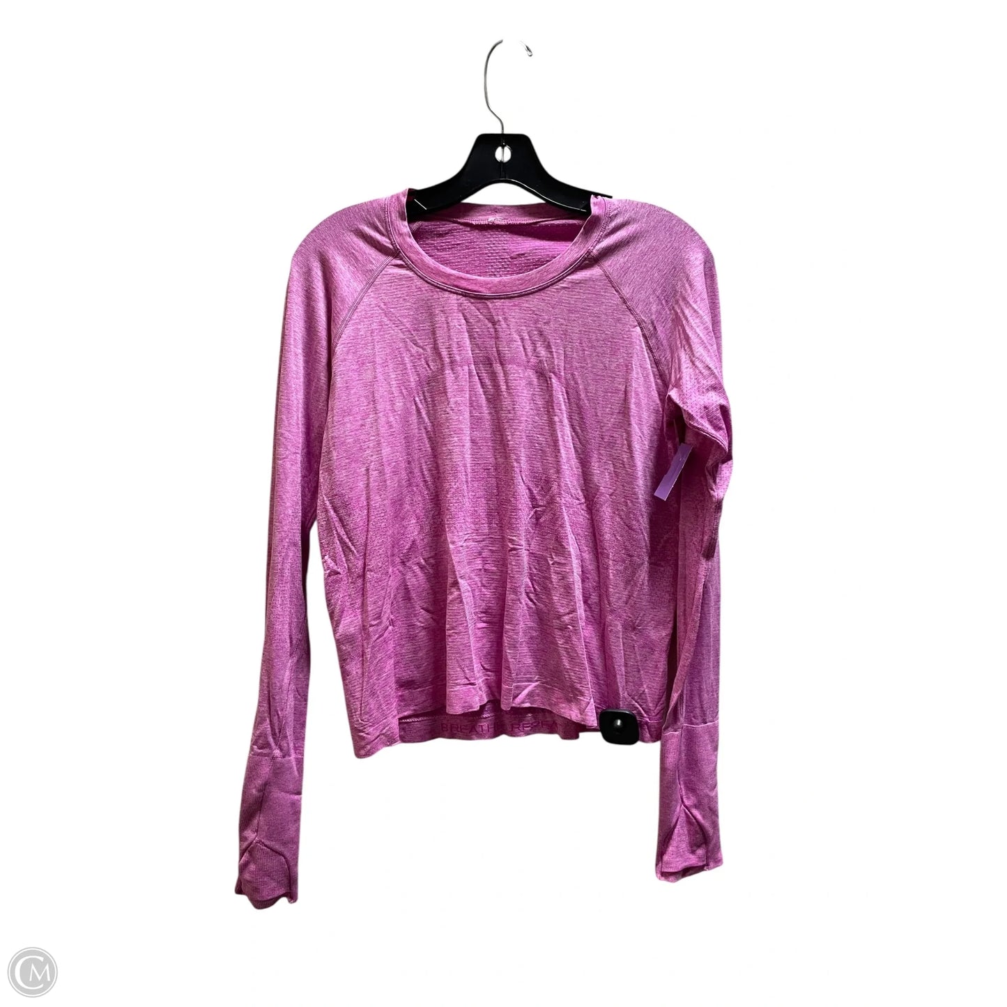 Athletic Top Long Sleeve Crewneck By Lululemon In Pink, Size: 10