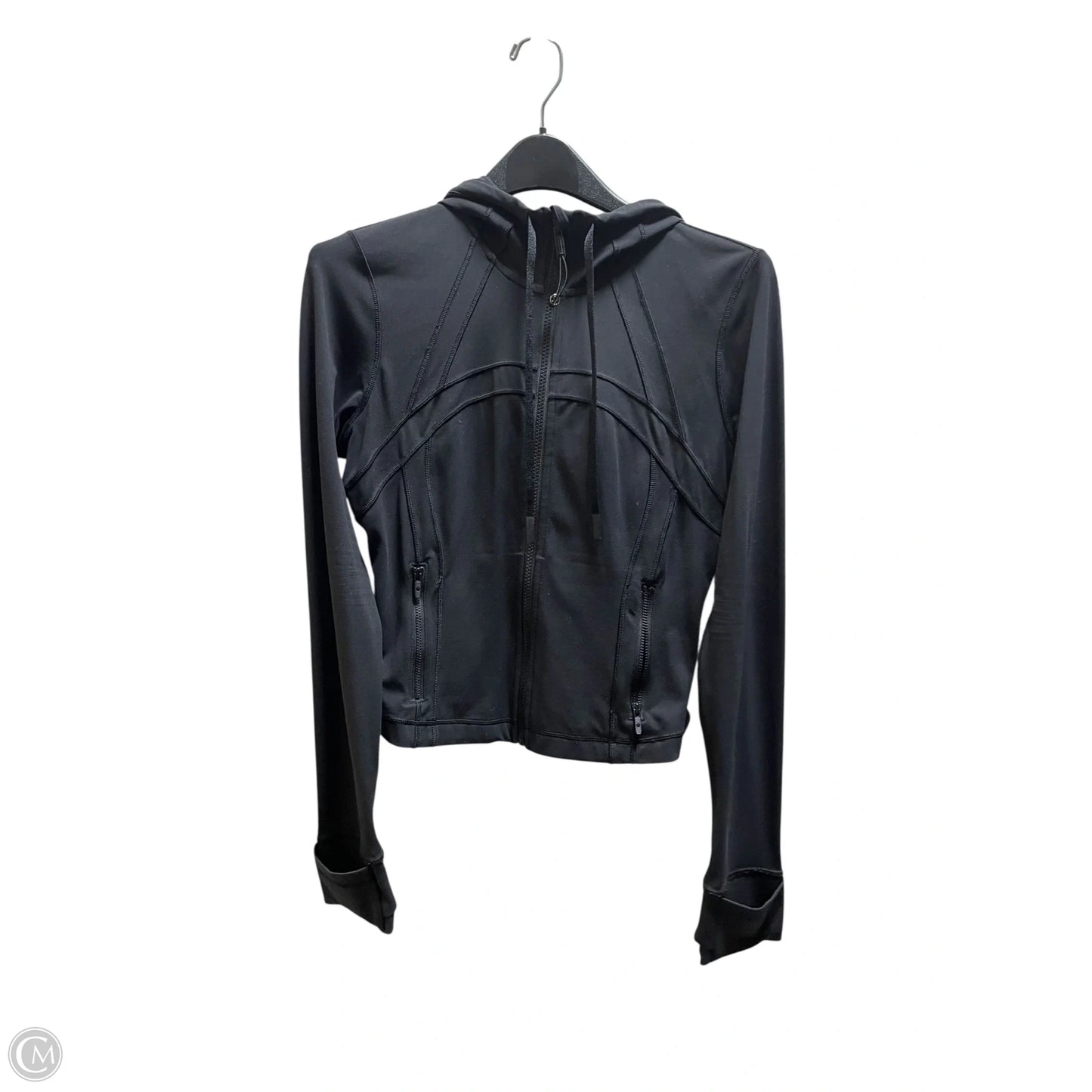 Athletic Jacket By Lululemon In Black, Size: 8