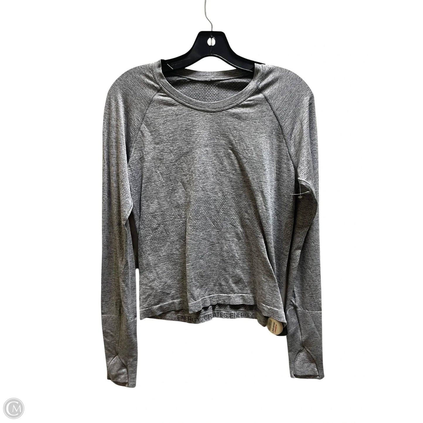 Athletic Top Long Sleeve Crewneck By Lululemon In Grey, Size: 8