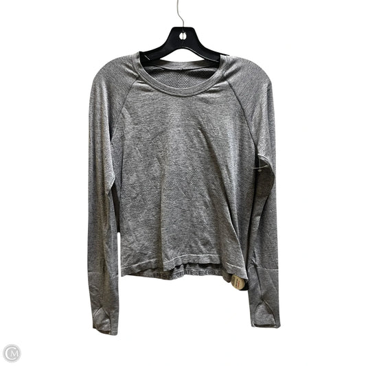 Athletic Top Long Sleeve Crewneck By Lululemon In Grey, Size: 8