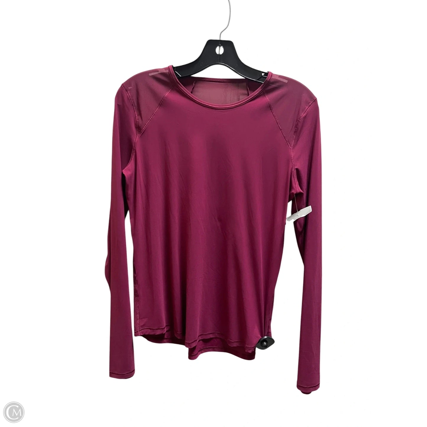 Athletic Top Long Sleeve Collar By Lululemon In Maroon, Size: S