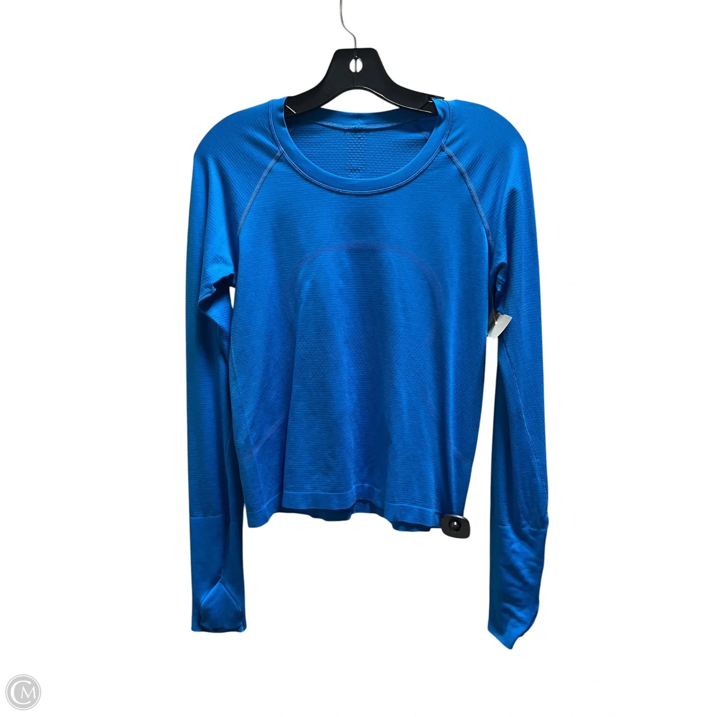 Athletic Top Long Sleeve Collar By Lululemon In Blue, Size: S