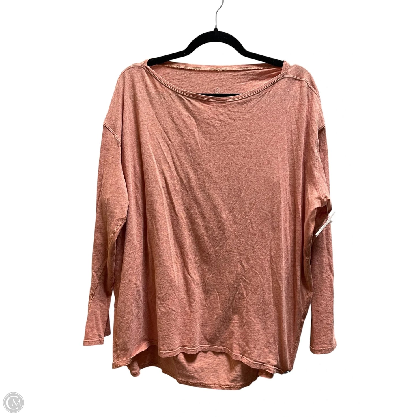 Athletic Top Long Sleeve Crewneck By Lululemon In Orange, Size: 12