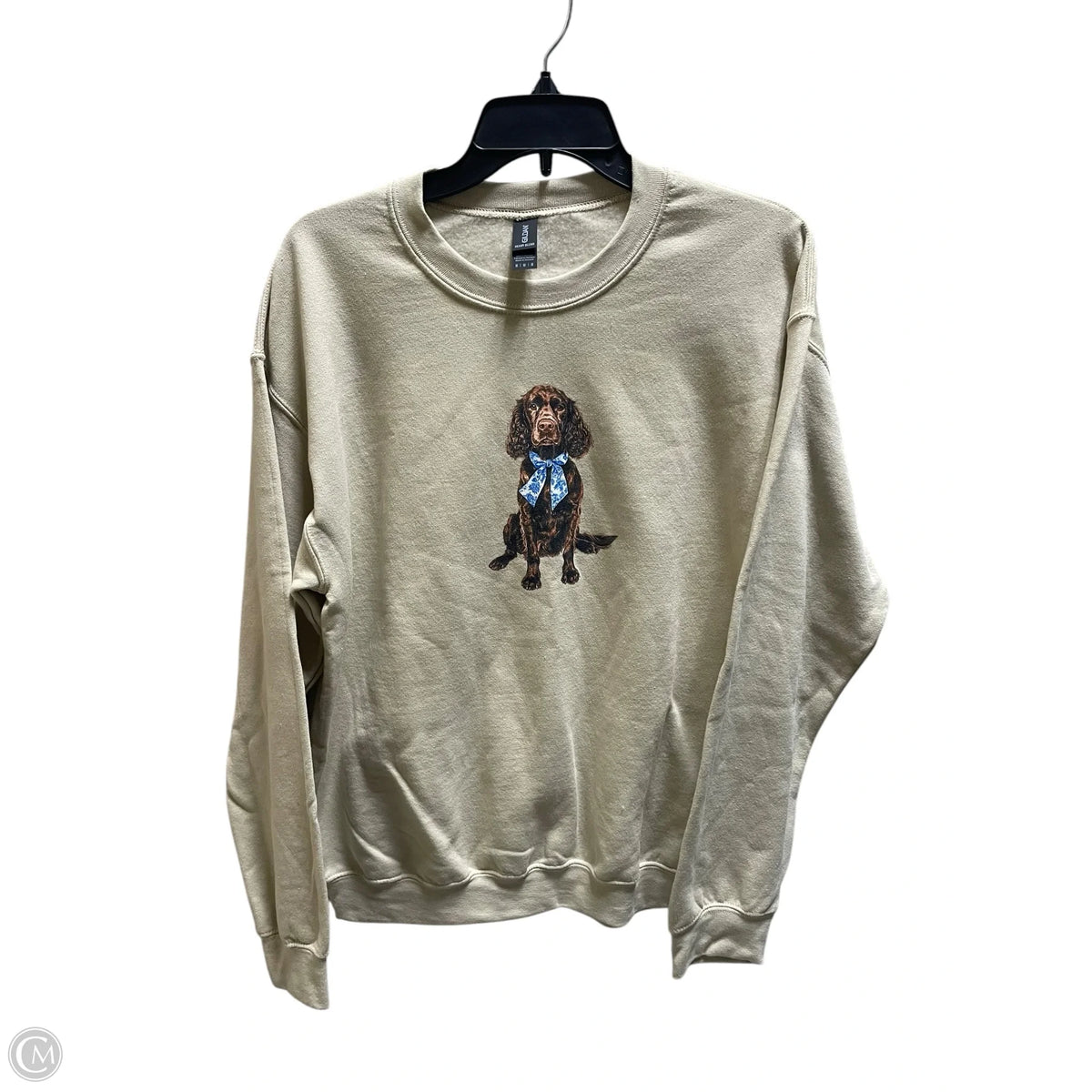 Sweatshirt Crewneck By Gildan In Tan, Size: M