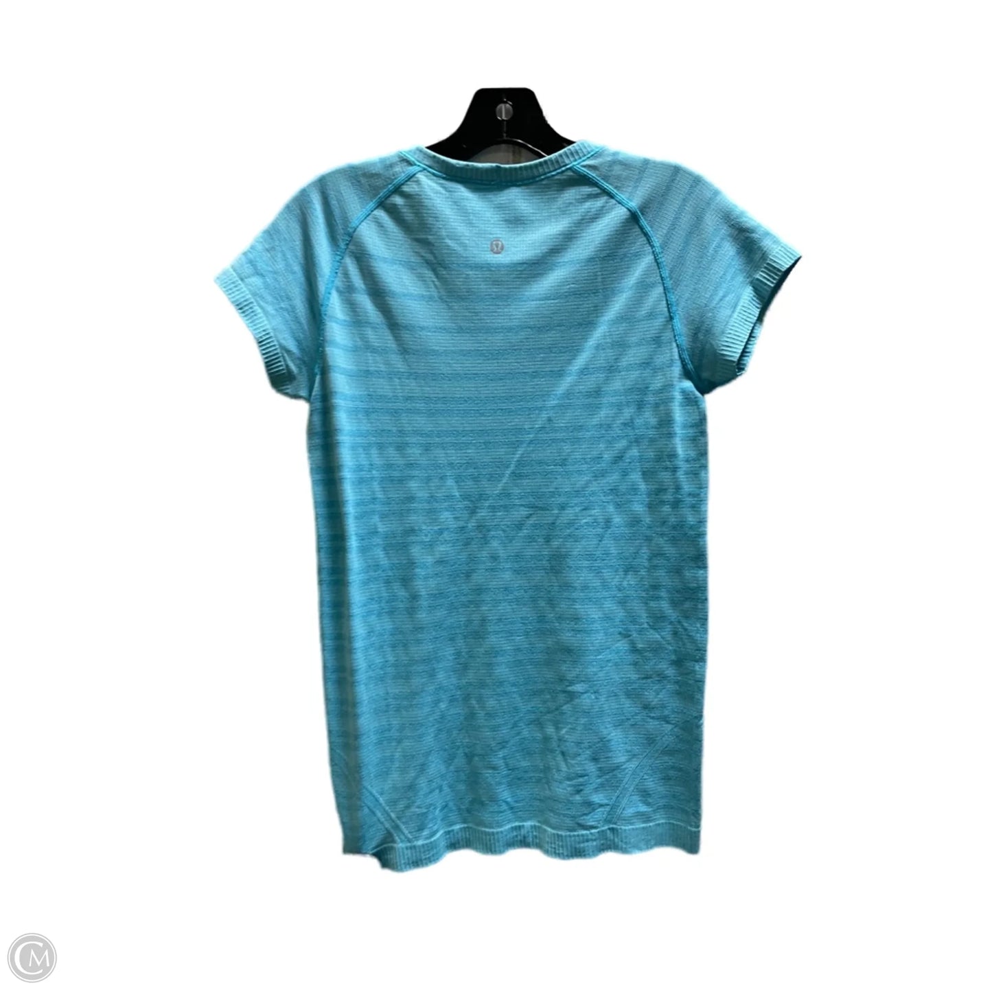 Top Short Sleeve By Lululemon In Blue, Size: 8