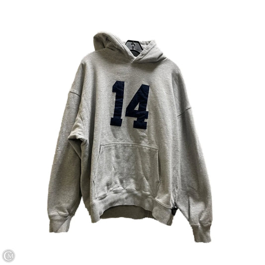 Sweatshirt Hoodie By Brandy Melville In Grey, Size: M