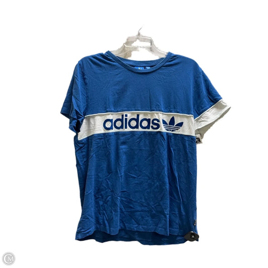 Top Short Sleeve By Adidas In Blue, Size: M