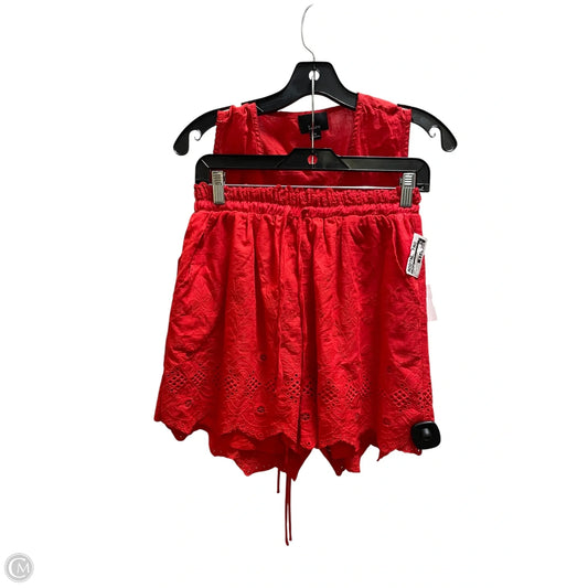 Shorts Set By Lumiere In Red, Size: M