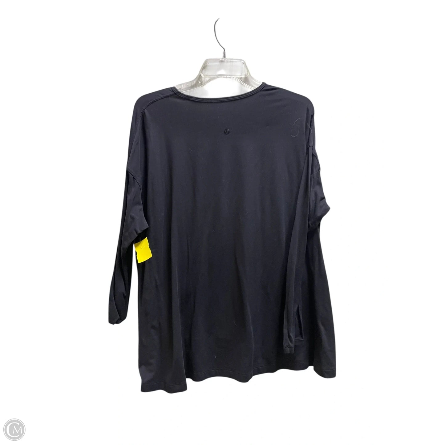 Athletic Top Long Sleeve Collar By Lululemon In Black, Size: 8