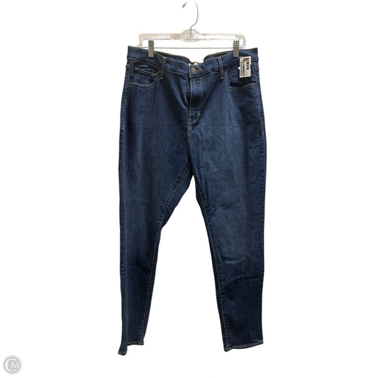 Jeans Straight By Levis In Blue Denim, Size: 18