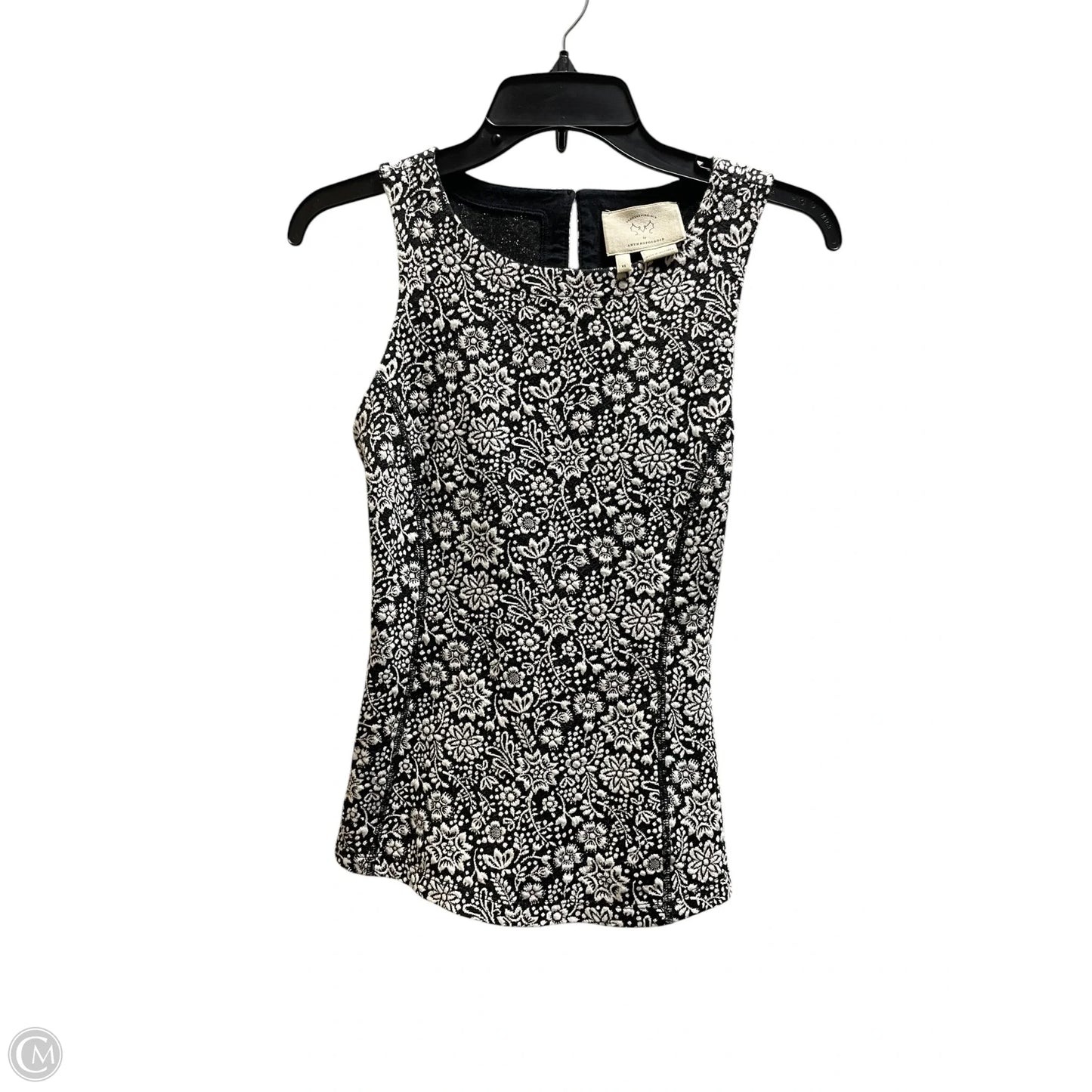 Top Sleeveless By Anthropologie In Black, Size: Xs
