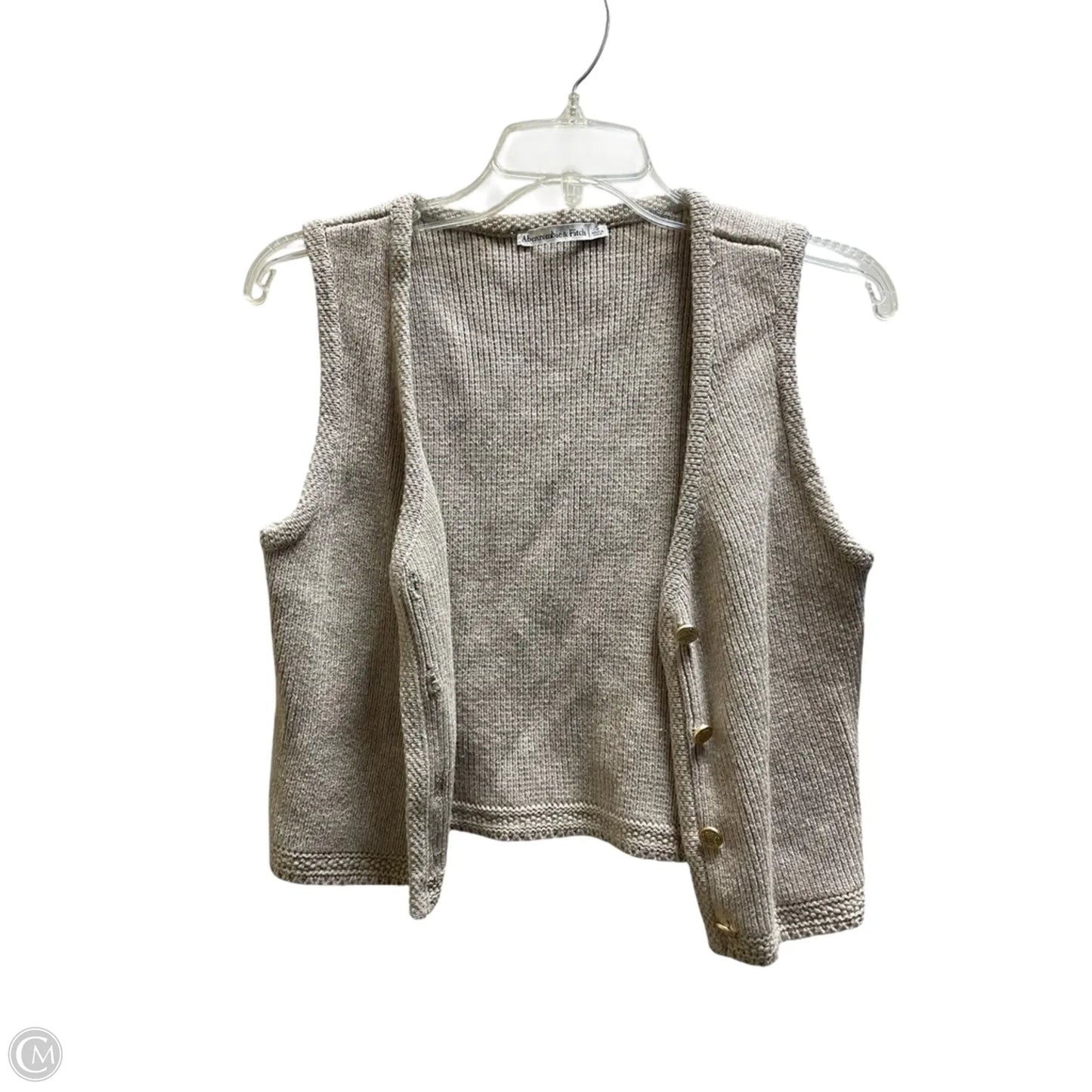 Vest Sweater By Abercrombie And Fitch In Tan, Size: S
