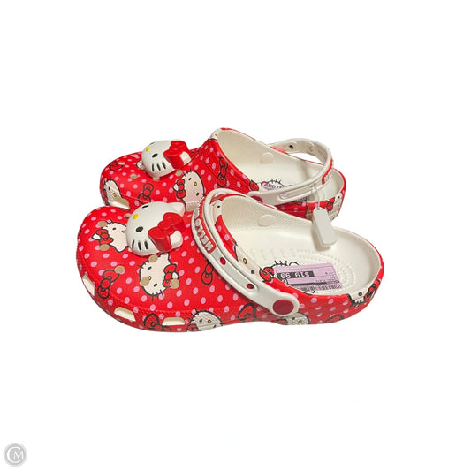 Shoes Flats By Crocs In Red, Size: 9