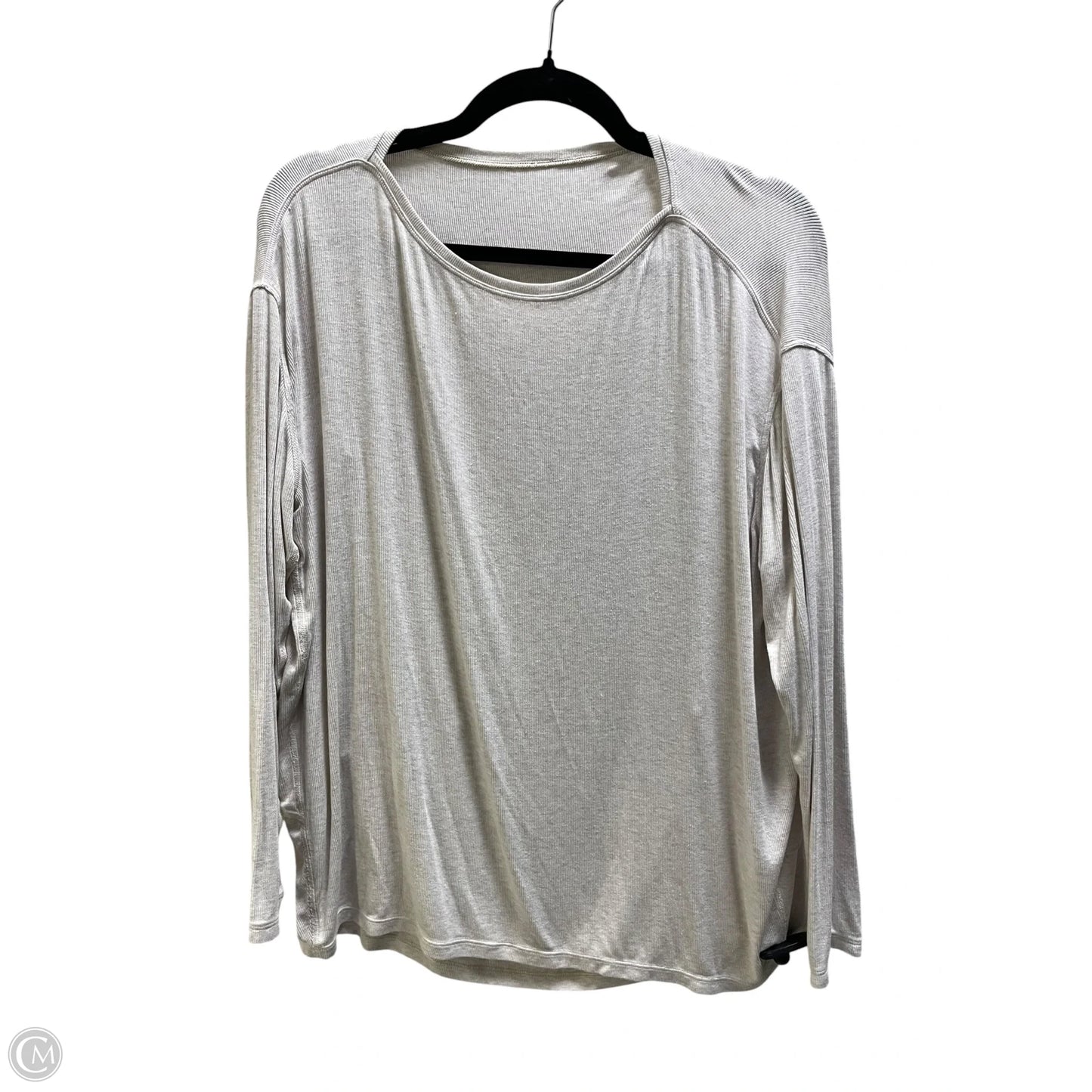 Top Long Sleeve By Lululemon In Cream, Size: L