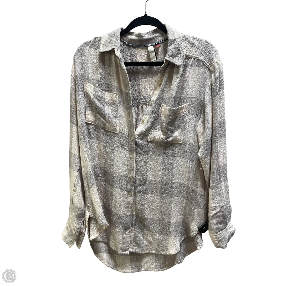 Top Long Sleeve By Pilcro In Plaid Pattern, Size: Xs